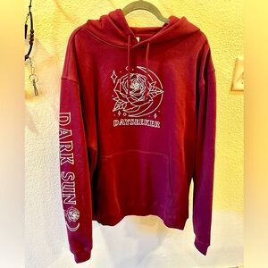 Dayseeker Dark Sun Rose Pullover Hoodie - Maroon, Large